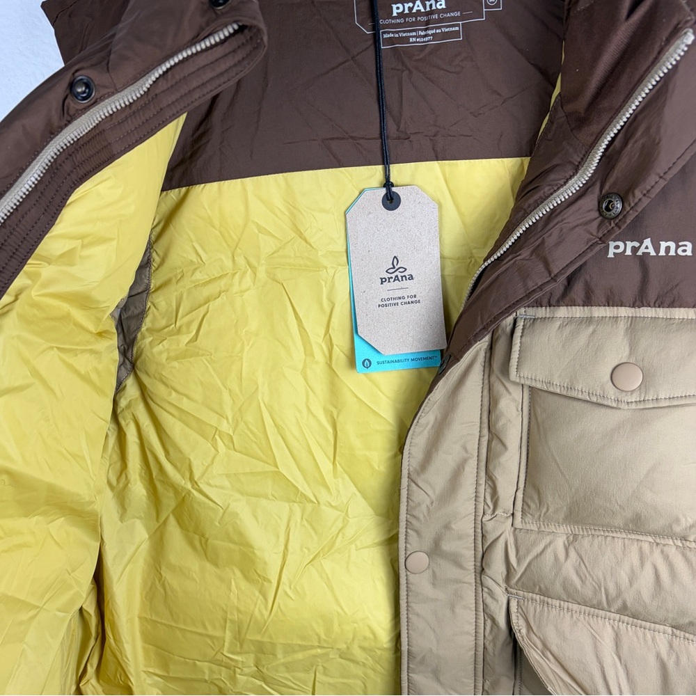 prAna by Columbia Timber Trail Down Puffer Vest Shire Colorblock NWT Size Medium - Picture 7 of 10